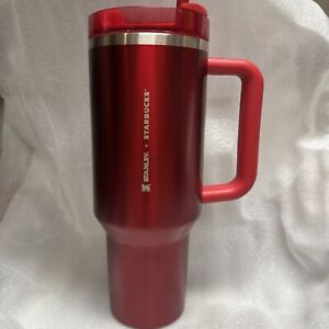 NEW LIMITED Starbucks x Stanley Cup Holiday 2023 Collab (40 oz) Red Tumbler - Sold on eBay December 15th, 2023 for $172.50 (15 bids) 
