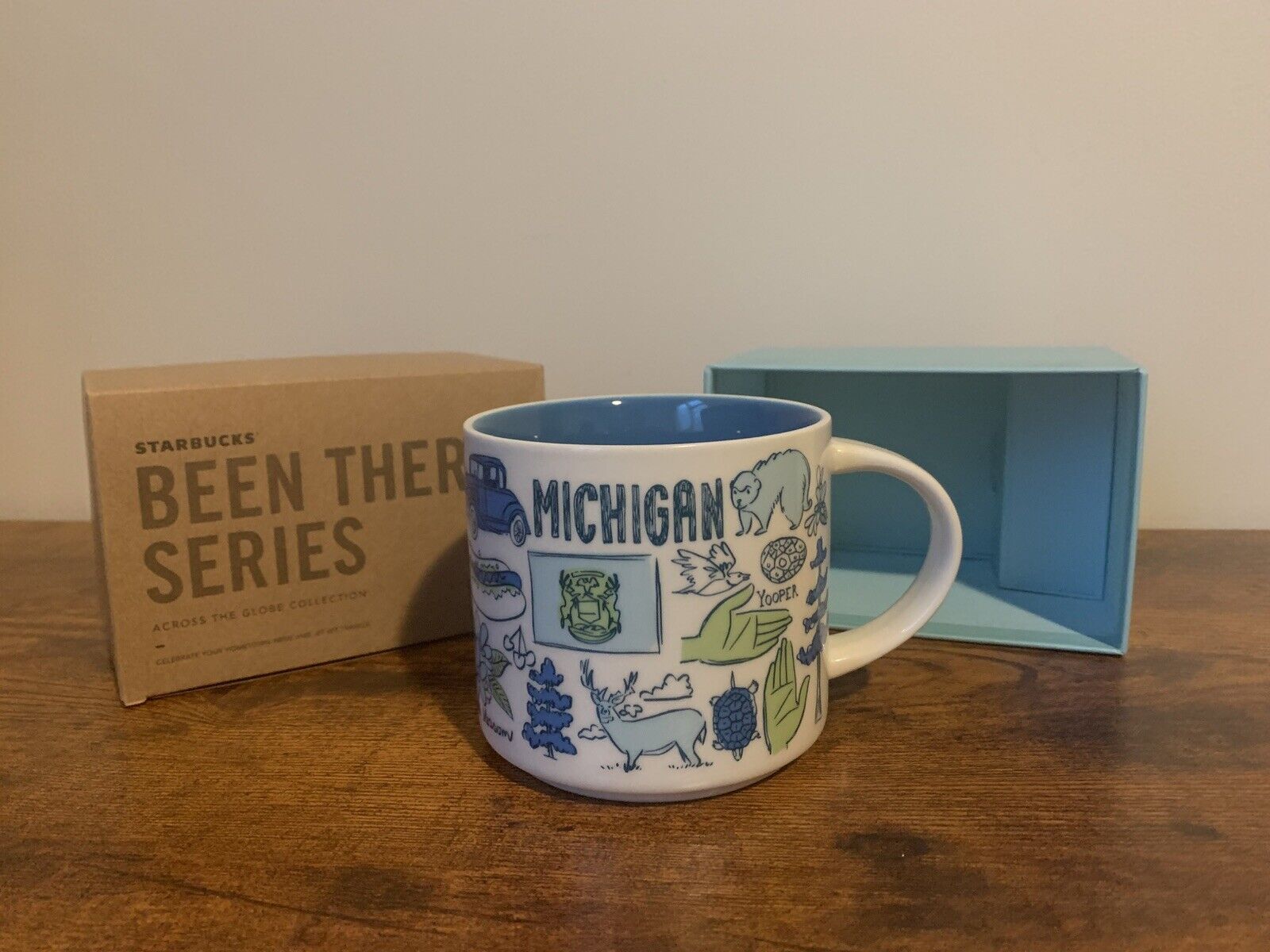 NEW Starbucks MICHIGAN Been There Series 14oz Coffee Cup Mug - Sold on eBay January 25th, 2025 for $74.95