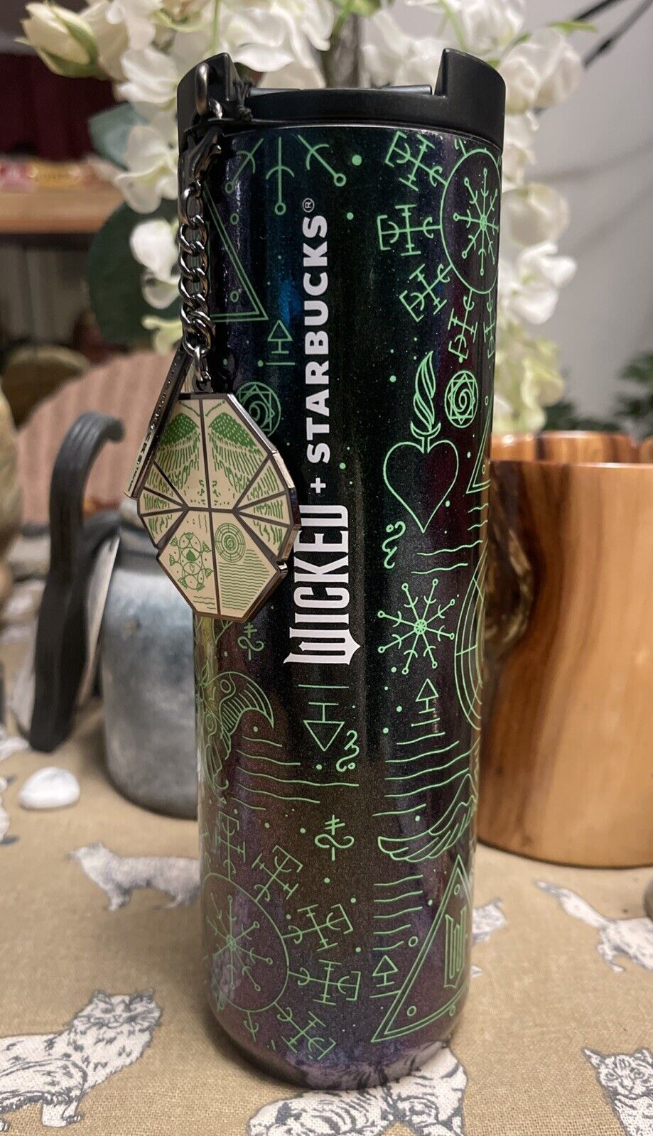 New Starbucks Wicked Elphaba Collection 16oz Grimmerie Tumbler Glow In The Dark - Sold on eBay January 2nd, 2025 for $68.00