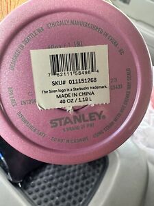 STANLEY x STARBUCKS Exclusive Tumbler Mug 40OZ Pink New 2024 SAME DAY FREE SHIP! - Sold on eBay January 6th, 2024 for $260.00 (41 bids) 