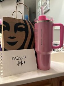 Stanley x Starbucks Exclusive 2024 Pink 40oz Tumbler NEW RARE *IN HAND* - Sold on eBay January 6th, 2024 for $250.00