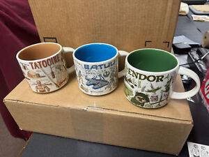 2021 Starbucks Star Wars 14oz Coffee Mug Been There Set Batuu, Endor, Tatooine - Sold on eBay December 12th, 2023 for $199.00