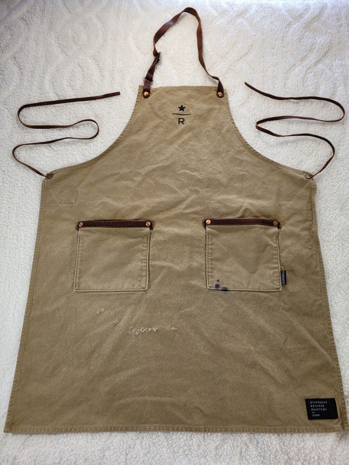 Chicago Starbucks Roastery Apron Authentic Hardmill Canvas Leather Coffee S1 - Sold on eBay February 7th, 2025 for $125.00