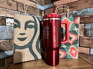 Starbucks + Stanley Holiday 2023 Collab 40 oz Red Tumbler Mug IN HAND Fast Ship - Sold on eBay November 6th, 2023 for $150.00