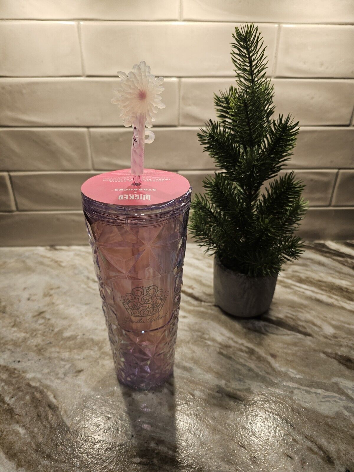 Starbucks Wicked Glinda Pink Tumbler With Wand Straw - New - Sold on eBay January 15th, 2025 for $89.00 (14 bids) 