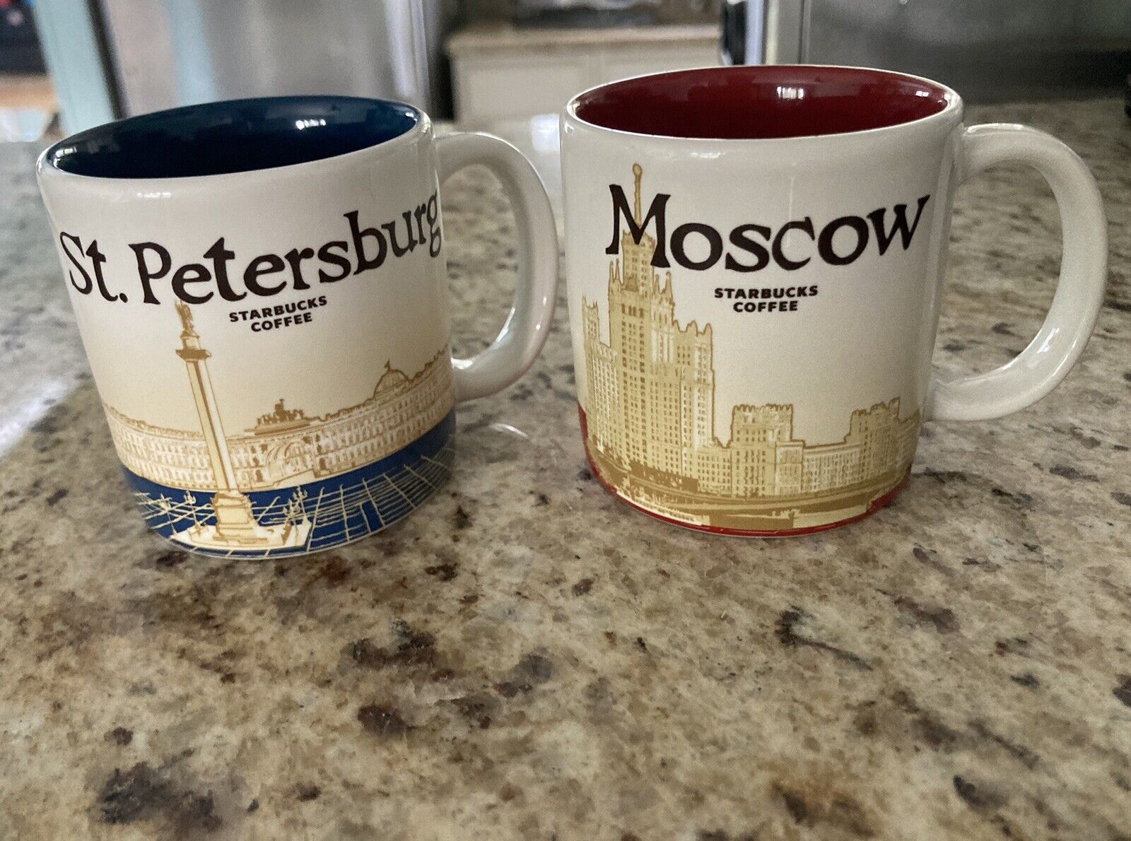 St. Petersburg and Moscow Starbucks mini mugs 3 fl oz - Sold on eBay January 3rd, 2025 for $99.00