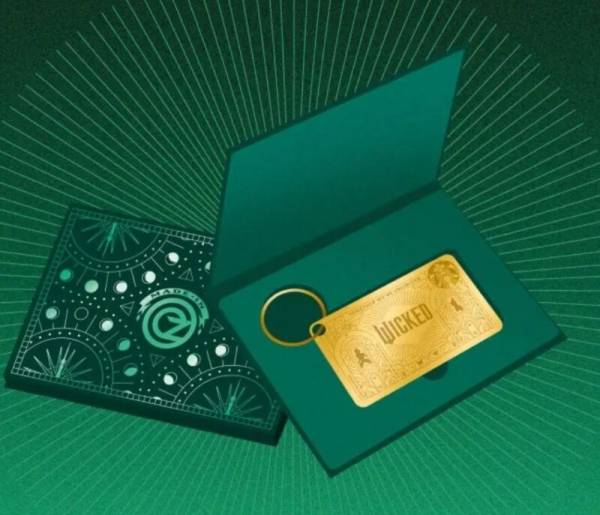 Limited Starbucks & WICKED Metal gift card 2024 - Sold on eBay October 22nd, 2024 for $100.00