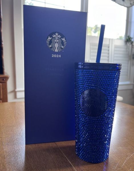 New 2024 Starbucks 26th Anniversary Philippines Sapphire Blue Rhinestone Tumbler - Sold on eBay October 17th, 2024 for $90.00