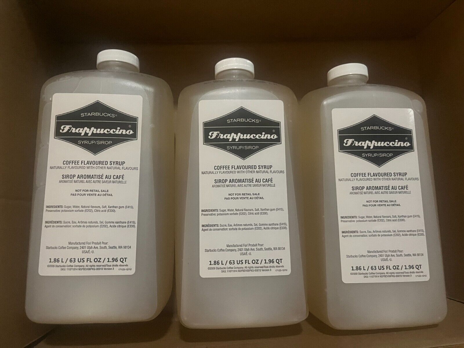 New  3 PACK Frappuccino Coffee Flavored 63 oz Syrup Base BB July 2025 - Sold on eBay March 12th, 2025 for $89.99