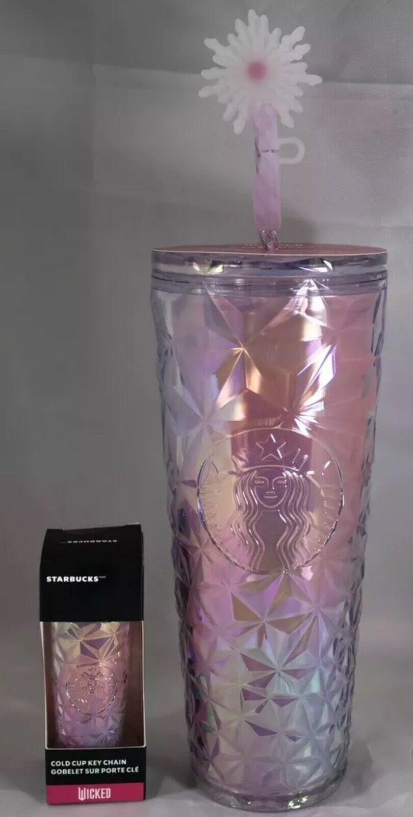 Starbucks Wicked Collaboration Glinda Cold Drink Cup & Keychain Set Free Ship - Sold on eBay December 1st, 2024 for $95.25