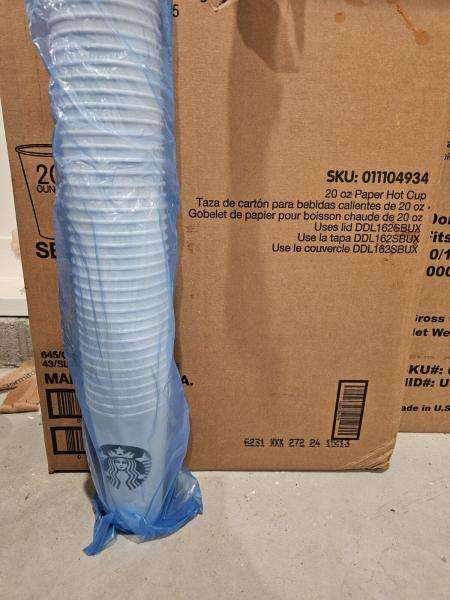 (645 count) New & Sealed STARBUCKS Coffee disposable PAPER CUPS (20 oz) VENTI - Sold on eBay November 5th, 2024 for $134.99