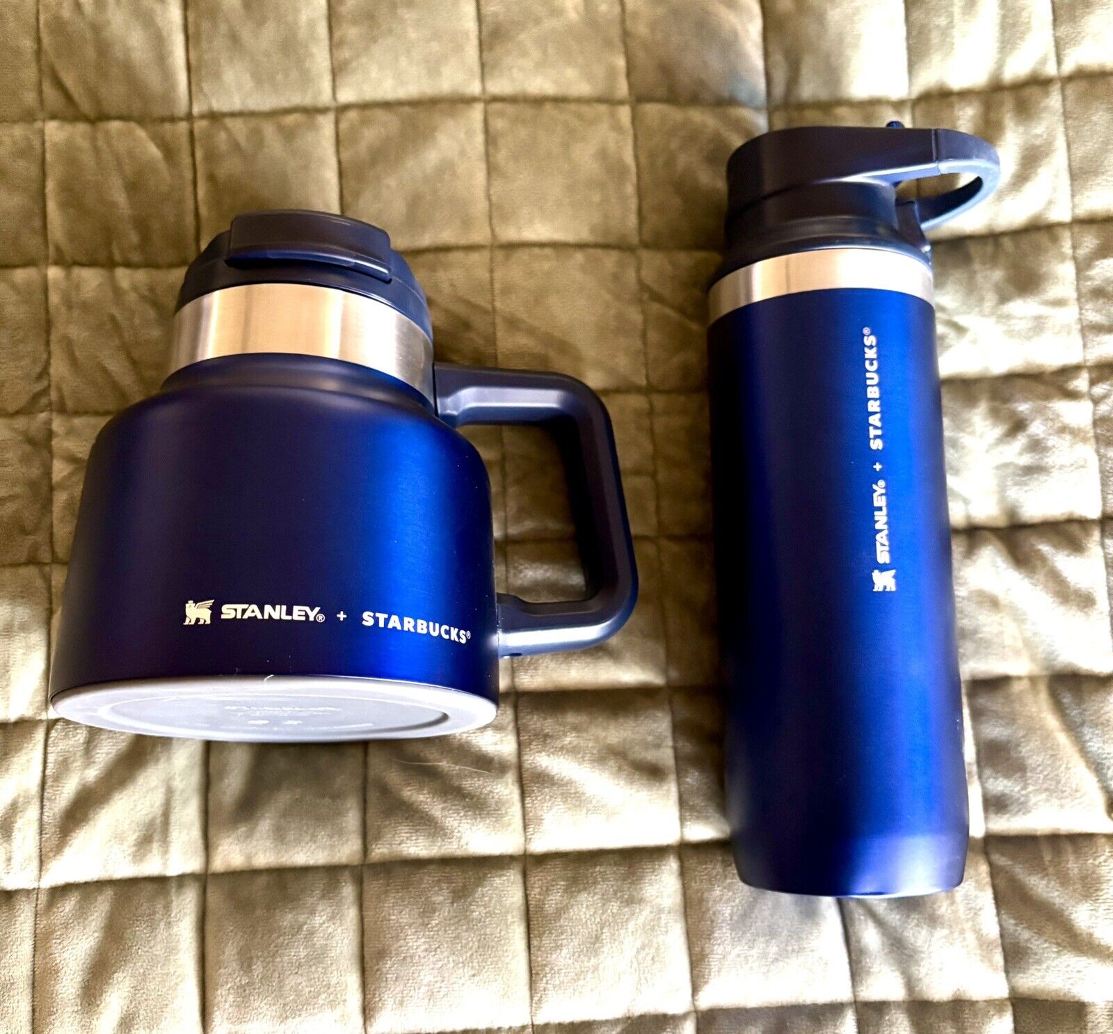 NEW! Combo Blue Stanley Starbucks Stainless Steel Vacuum Desktop Mug & Tumbler - Sold on eBay January 2nd, 2025 for $70.00