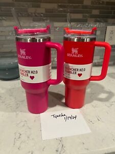Target Red and Cosmo Pink Valentines Day Stanley Cups - Sold on eBay January 29th, 2024 for $200.00 (1 bids) 