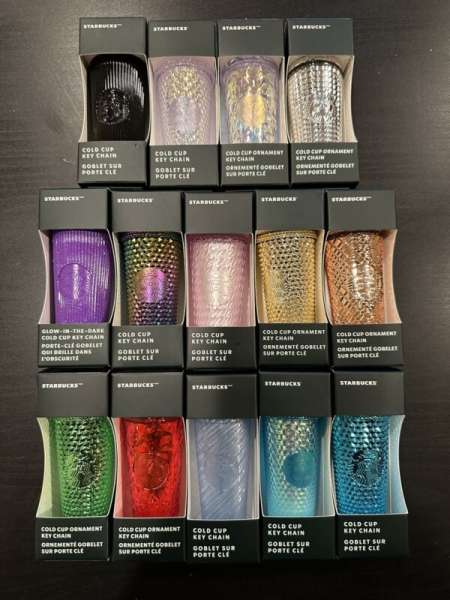 STARBUCKS COLD CUP ORNAMENT KEYCHAIN MEGA BUNDLE (Includes 14 Unique Key Chains) - Sold on eBay October 20th, 2024 for $120.00