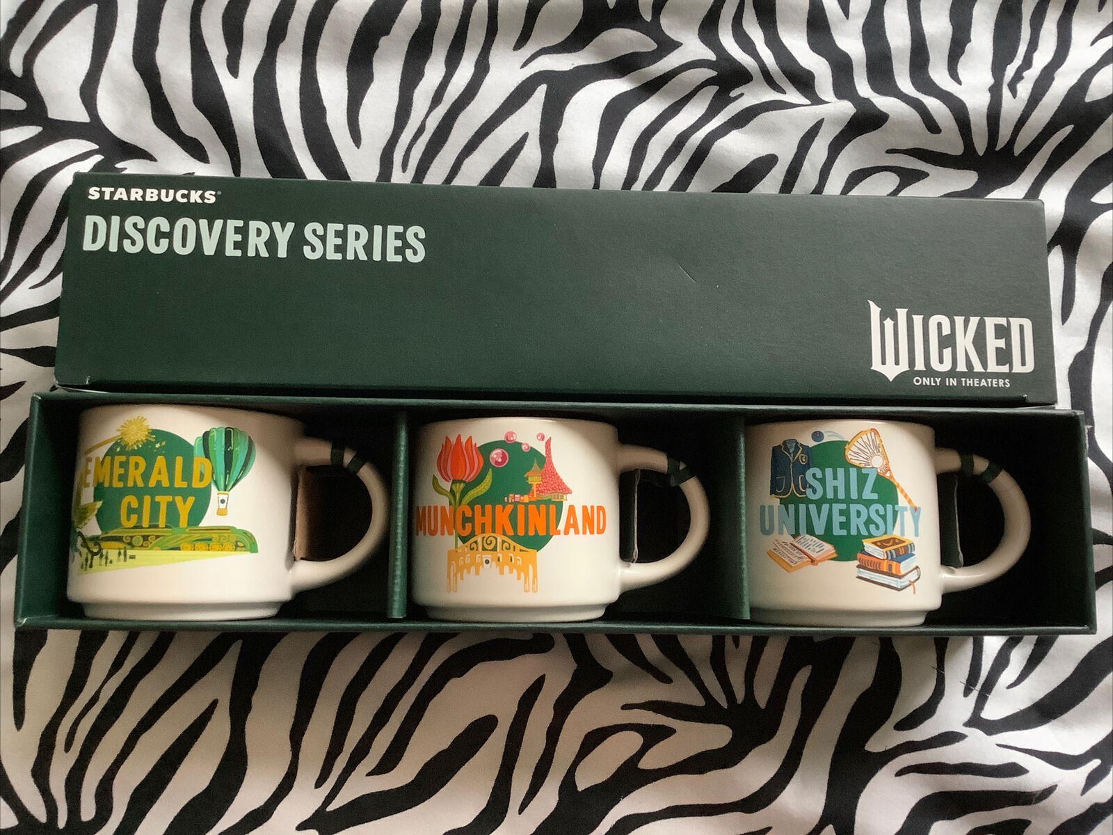 Wicked Starbucks Discovery Series Mini Mug Ornament 3 Set Universal Studios Shiz - Sold on eBay January 29th, 2025 for $90.00