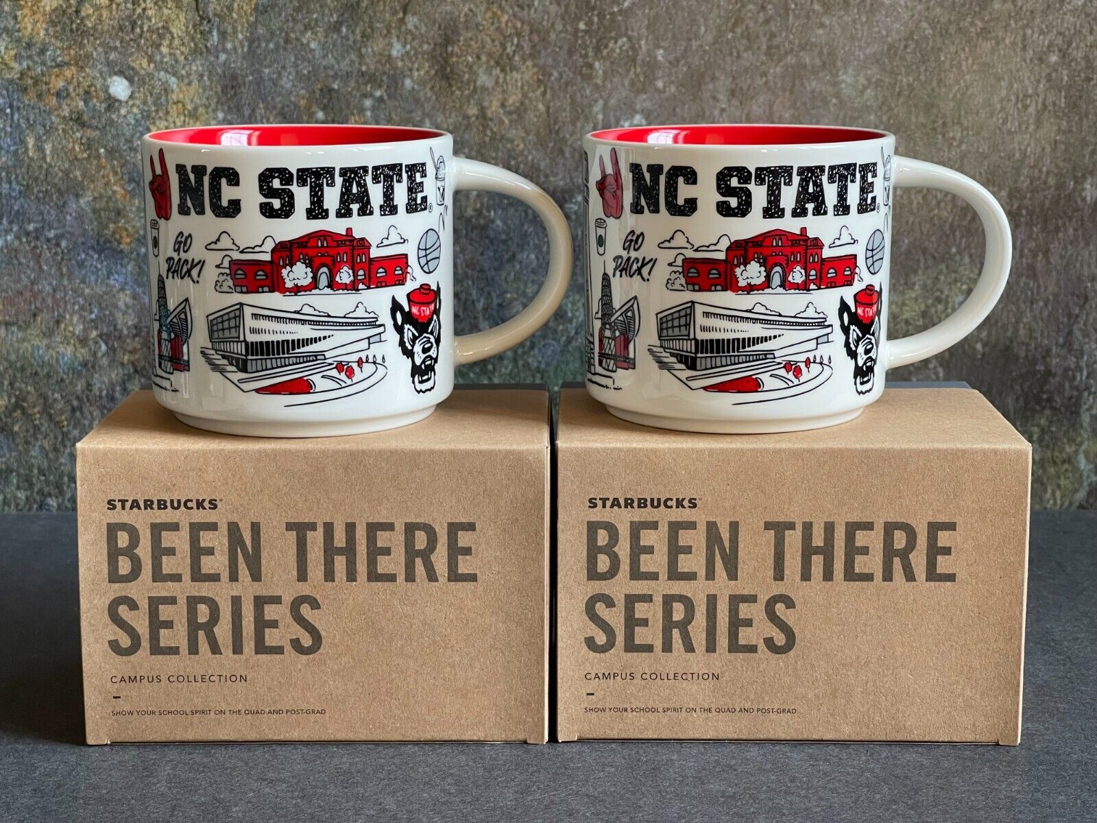 Starbucks ?? NC State Wolfpack Been There Series Mug ?? NCSU 2024 NEW Lot of 2 - Sold on eBay February 27th, 2025 for $65.99