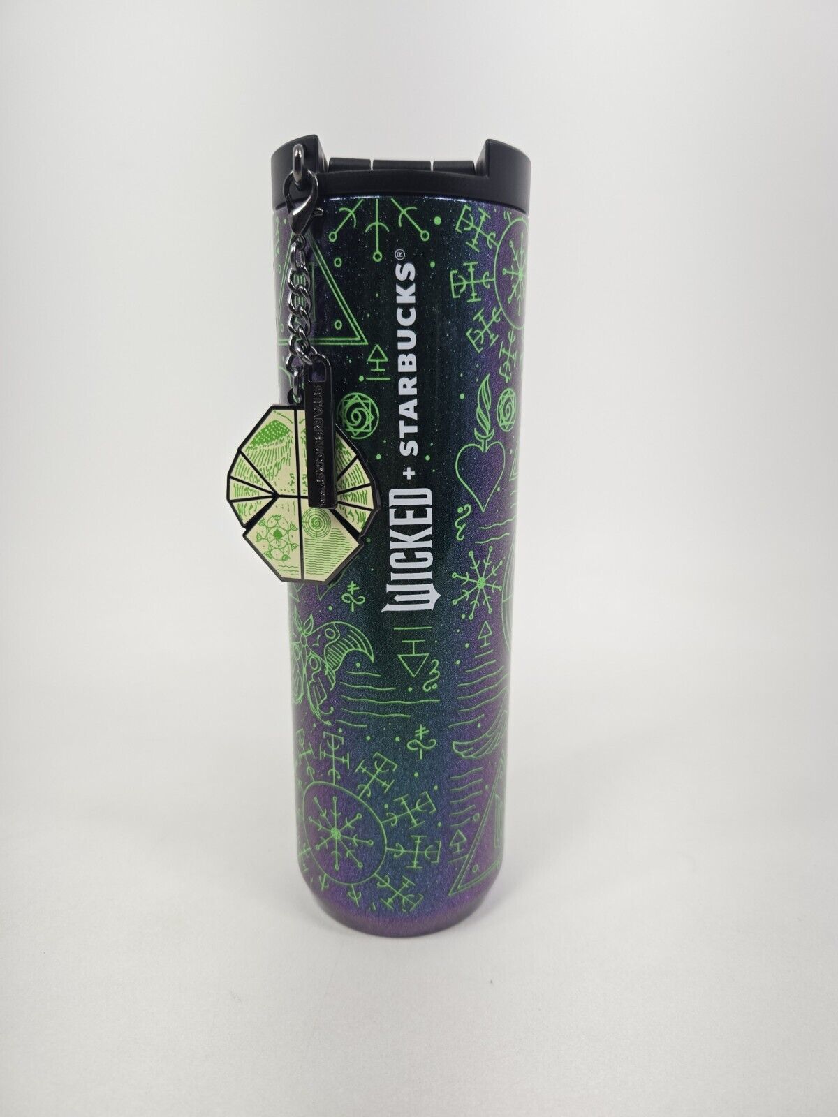 Starbucks Wicked Elphaba Glow In The Dark Vacuum Insulated Tumbler W/charm - Sold on eBay March 11th, 2025 for $89.99