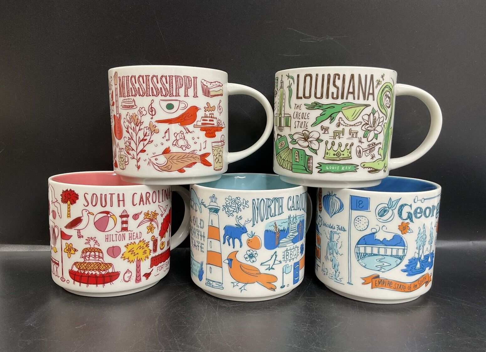 Lot Of 5 STARBUCKS 14oz "Been There Series" Across The Globe Collection MUGS - Sold on eBay January 27th, 2025 for $99.99