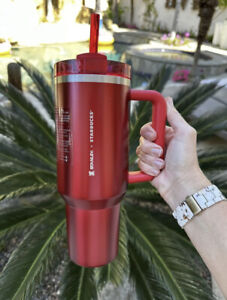 Stanley x Starbucks Collab Holiday Red 40oz Tumbler Cup - SOLD OUT - SHIPS TODAY - Sold on eBay November 19th, 2023 for $152.50 (5 bids) 