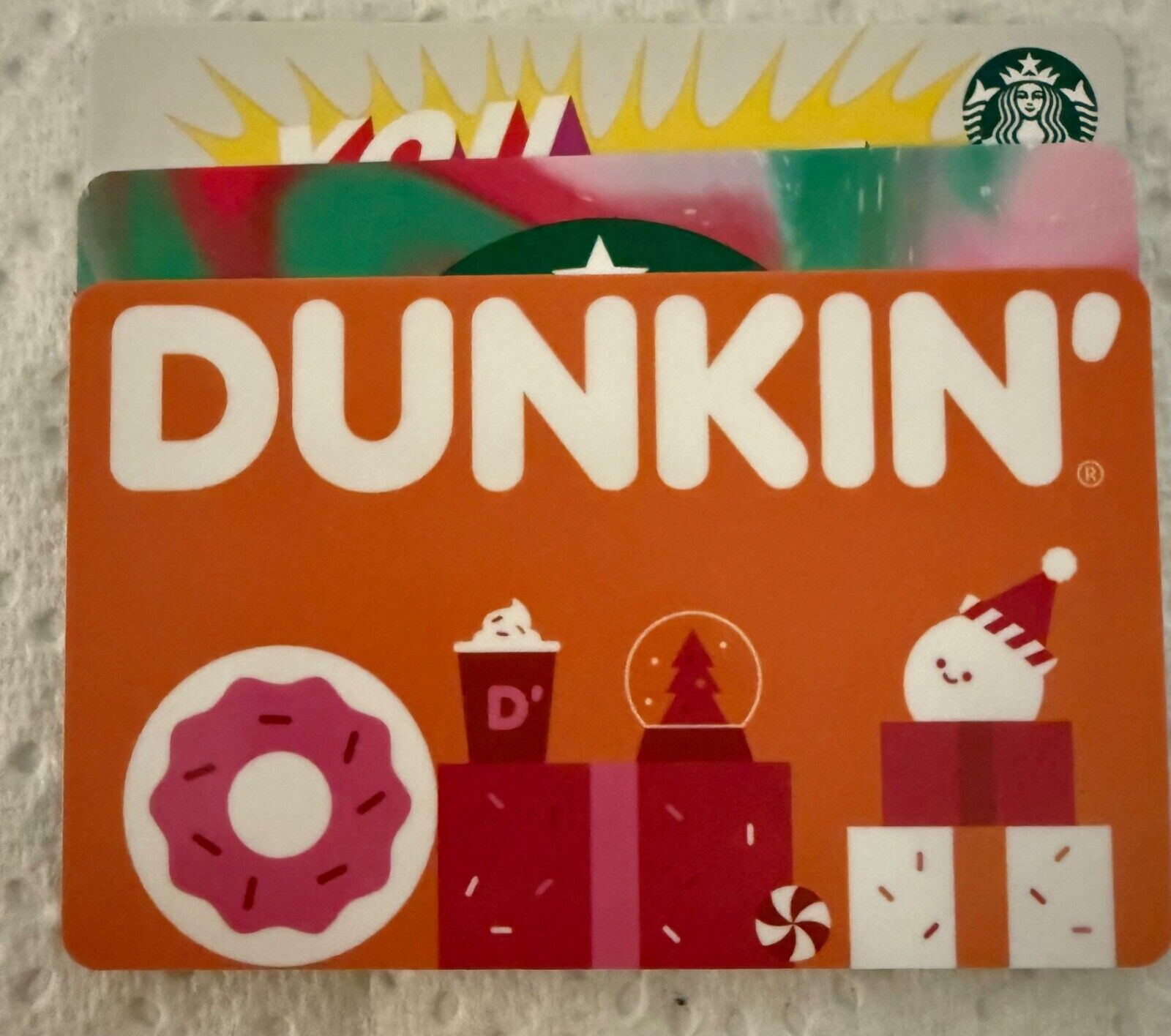 Starbucks $100 gift card + $10 bonus ($5 Starbucks and $5 Dunkin gift cards) - Sold on eBay March 2nd, 2025 for $94.99