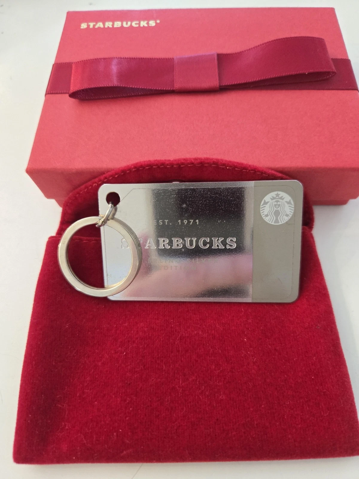 New 2014 Starbucks .925 Sterling Silver Limited Edition Keychain $50 On Card - Sold on eBay May 7th, 2025 for $250.00