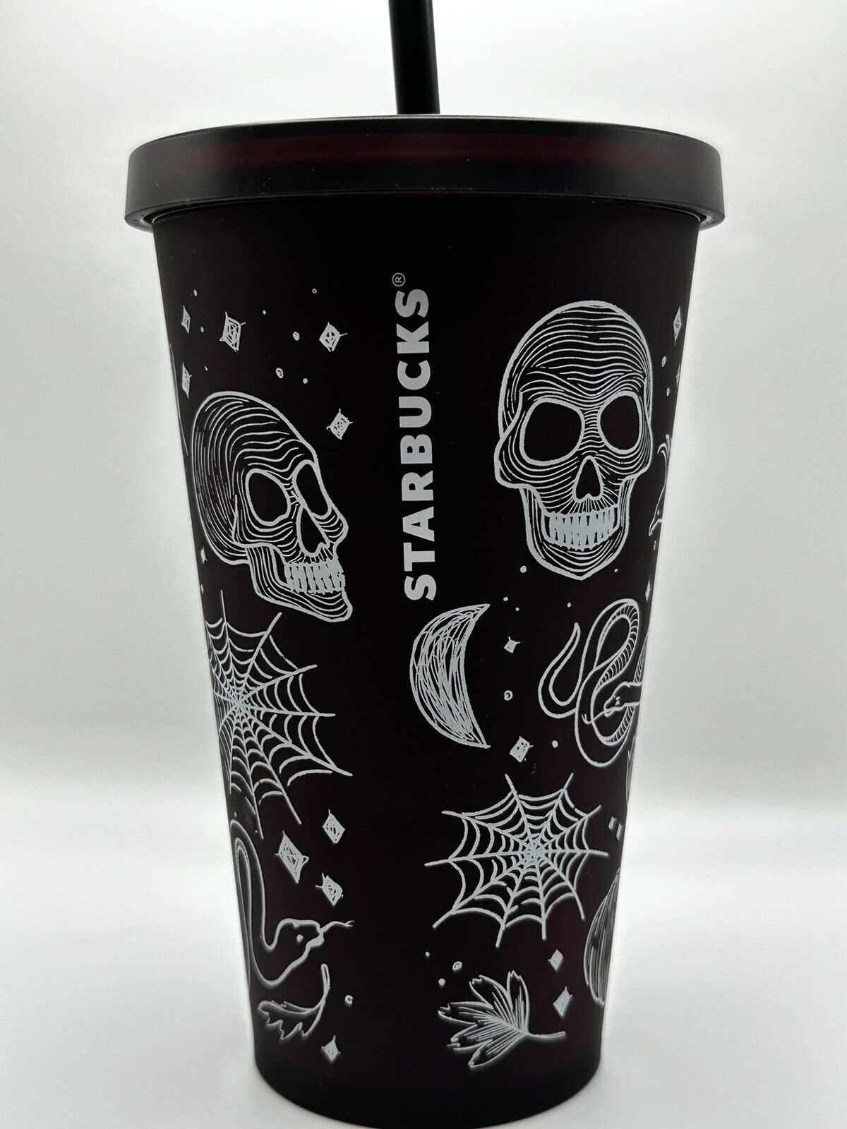 ??Starbucks 2019 Halloween Tumbler 16 oz, Dark Purple/Black Rare Skull ?? - Sold on eBay March 11th, 2025 for $125.00