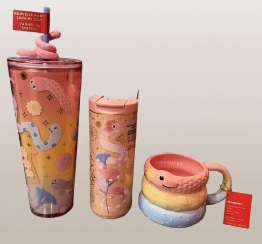 2025 Starbucks Lunar New Year of the Snake Tumblers & Mug. Complete Set IN HAND - Sold on eBay January 9th, 2025 for $124.99