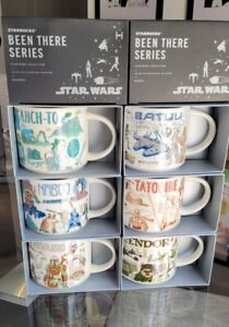 Disney Star Wars Starbucks Been There Mugs Set of 6 Brand New Mugs in Boxes - Sold on eBay August 27th, 2023 for $425.00 (1 bids) 