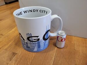 2002 GIANT CHICAGO SKYLINE SERIES ONE STARBUCKS BARISTA COFFEE MUG 2.5 Gallons