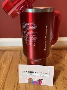 Stanley + Starbucks 2023 Holiday Red 40oz Tumbler Limited Edition NEW - Sold on eBay January 17th, 2024 for $220.00 (19 bids) 