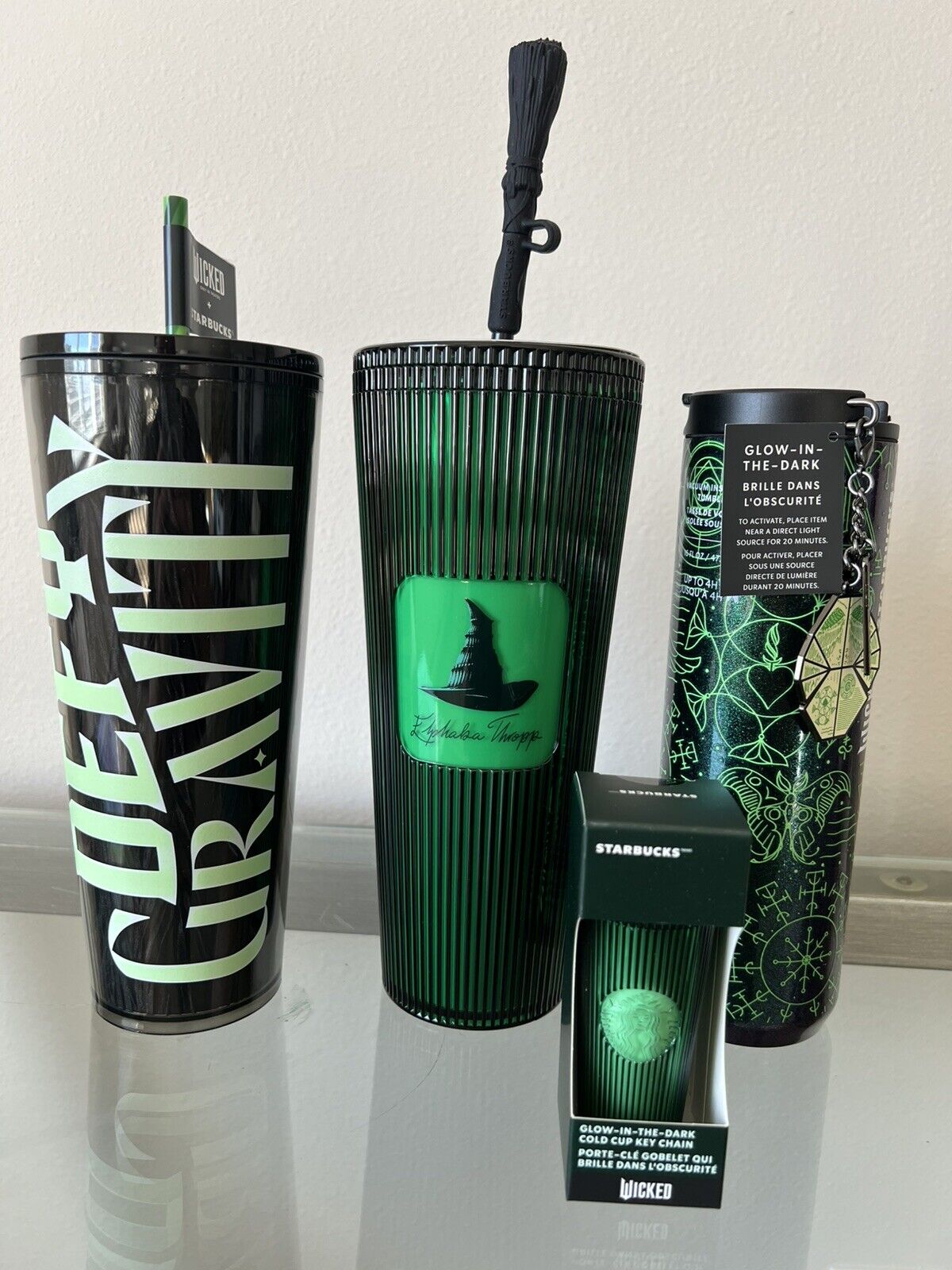 STARBUCKS WICKED TUMBLERS, COLD CUPS and KEY CHAINS Elphabas Collection Only - Sold on eBay February 4th, 2025 for $179.95