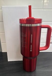 NEW LIMITED Starbucks x Stanley Holiday 2023 Collab (40 oz) Red Tumbler Mug - Sold on eBay January 15th, 2024 for $225.00 (1 bids) 