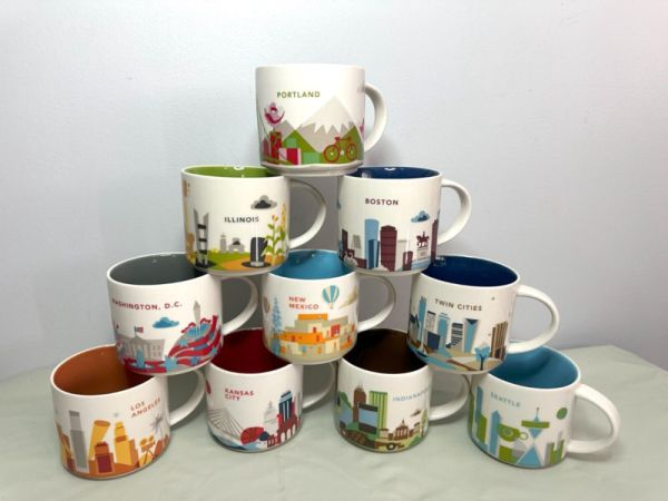 Lot of 10 Starbucks You Are Here Collection Coffee Mugs Cups 14 Ounces - Sold on eBay November 2nd, 2024 for $99.99