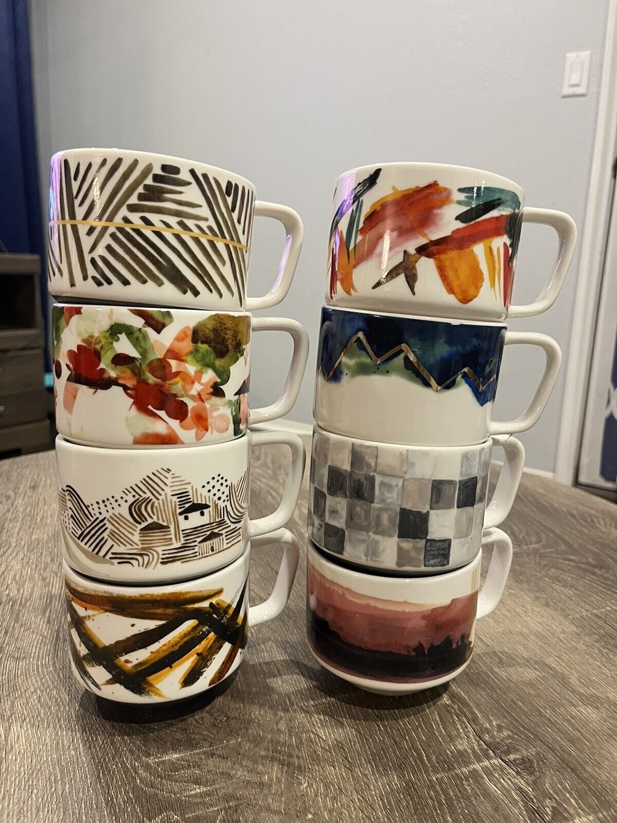 Eight Starbucks Coffee Mugs Artisan Series   12 oz Each Design Tells a Story - Sold on eBay March 22nd, 2025 for $115.00