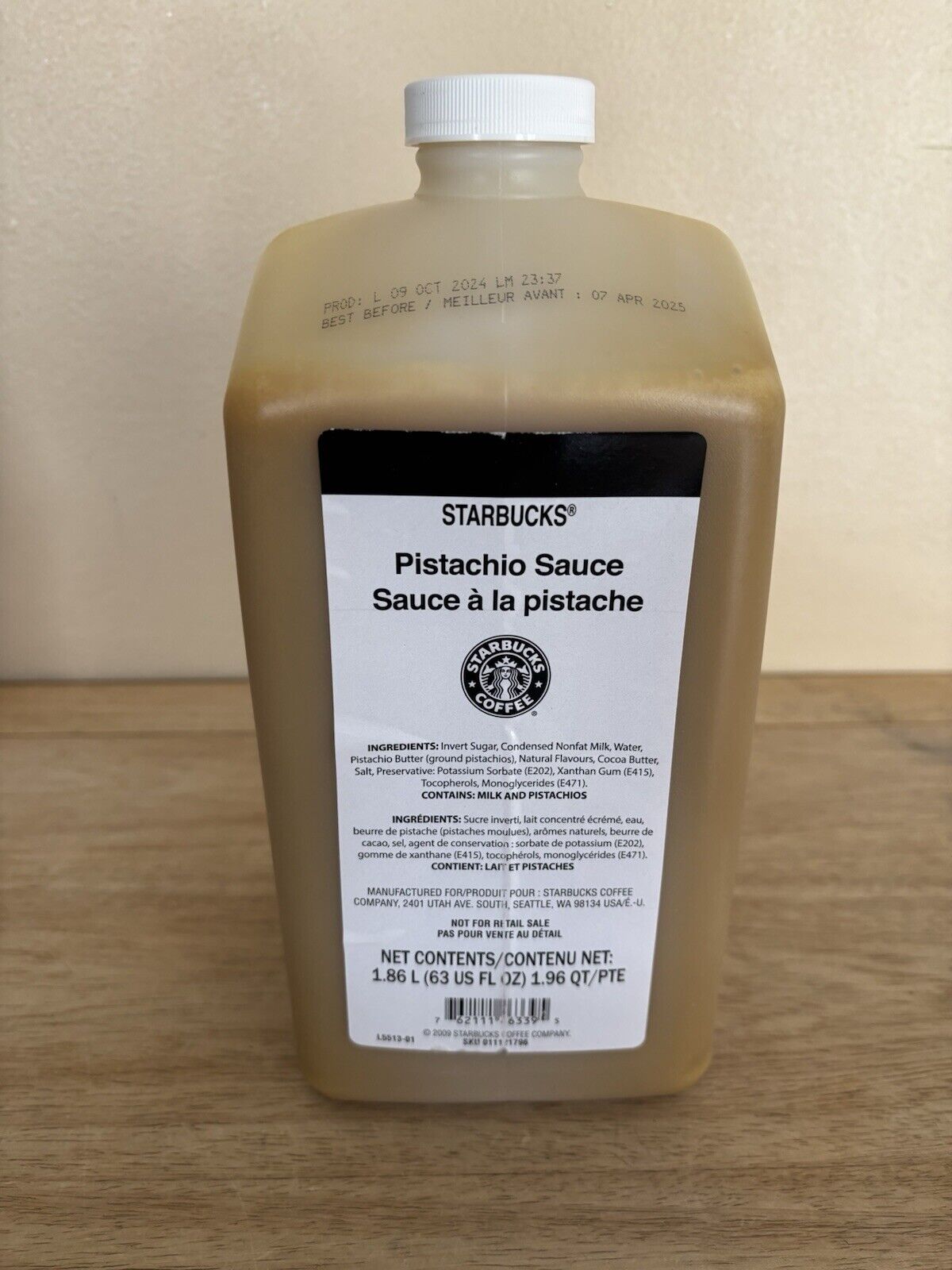 Starbucks Pistachio Sauce New 63oz See Description Coffee Flavor - Sold on eBay January 14th, 2025 for $64.99