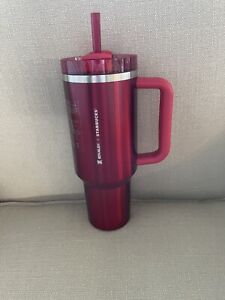 Starbucks + Stanley Holiday 2023 Collab (40 oz) Red Tumbler Mug IN HAND NEW. - Sold on eBay November 12th, 2023 for $150.00 (28 bids) 