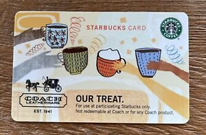 Starbucks card Coach Co-brand RARE Old Logo 2010 - Sold on eBay October 2nd, 2023 for $699.00