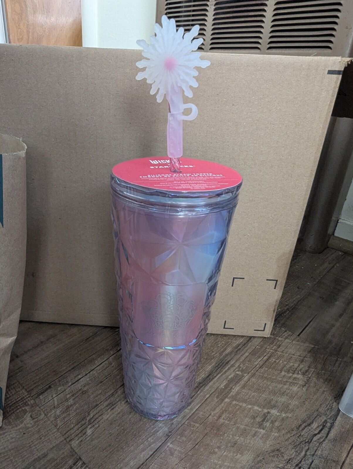 Glinda’s Collection Wicked Starbucks Prism Cold Cup With Wand Straw Topper. - Sold on eBay December 5th, 2024 for $98.00 (35 bids) 