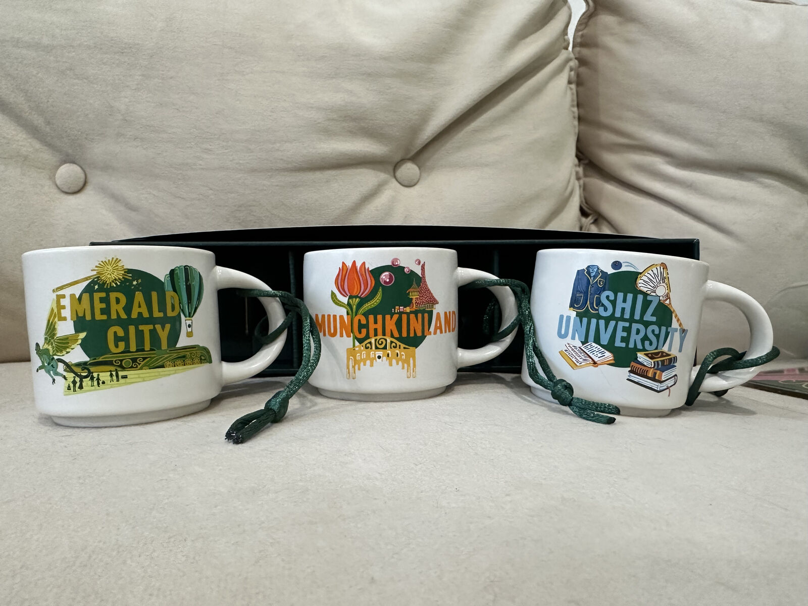Wicked Starbucks Discovery Series Mini 2 oz Mug Ornament 3 Set Universal Studios - Sold on eBay December 13th, 2024 for $79.99