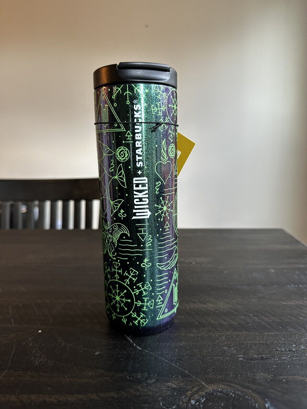 New Starbucks Wicked Elphaba Collection 16oz Grimmerie Tumbler Glow In The Dark - Sold on eBay January 3rd, 2025 for $69.99