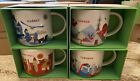 Starbucks You Are Here Set Of 4 Coffee Mugs Canada Quebec Montreal Toronto New