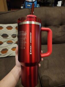 Stanley Starbucks Holiday Red  40oz Tumbler - 2023 Limited Edition Fast Shipping - Sold on eBay January 30th, 2024 for $180.00