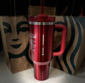 ?NEW LIMITED Starbucks x Stanley Cup Holiday 2023 Collab (40 oz) Red Tumbler ? - Sold on eBay November 4th, 2023 for $167.50 (30 bids) 