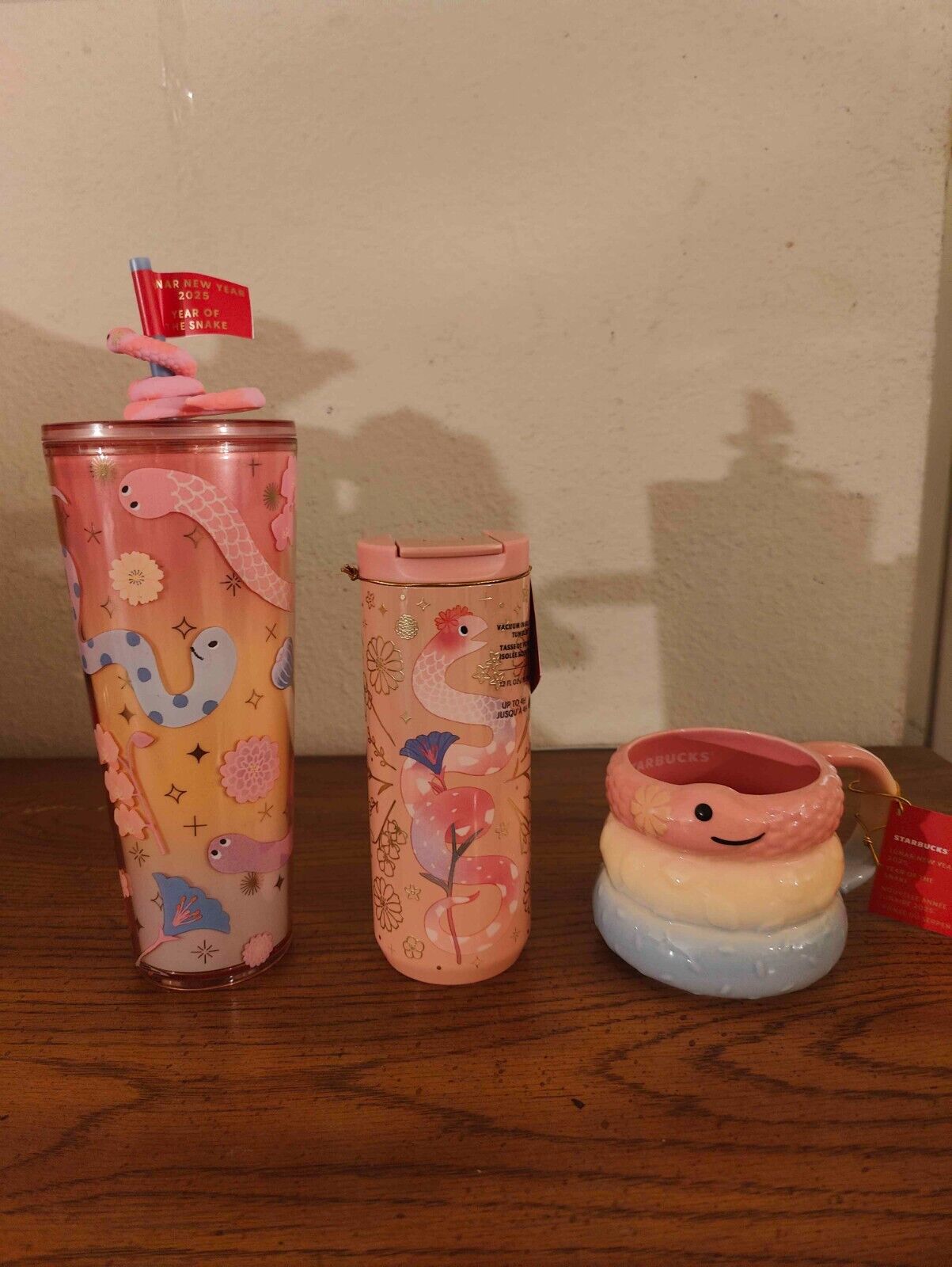 Starbucks Year Of  The Snake Cups Set 2025 Lunar New Year Chinese Tumbler All 3 - Sold on eBay January 4th, 2025 for $130.00