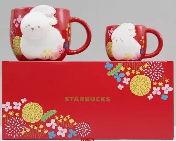 New Starbucks 2023 China Year Of The Rabbit 12oz And 3oz Mug Set With Gift Box - Sold on eBay January 31st, 2025 for $75.00