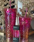 3 NWT Starbucks  Summer 2024 Ruby Metallic Iridescent Prism Tumblers & Keychain - Sold on eBay July 1st, 2024 for $120.00