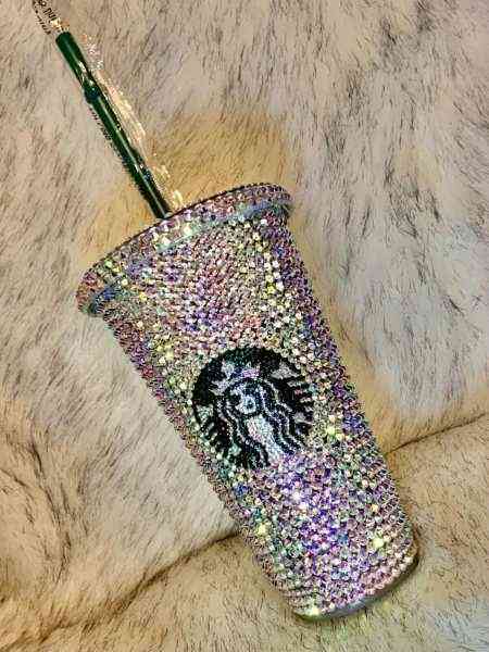starbucks Bling studded Rhinestones cup Venti Tumbler 24oz - Sold on eBay Nov 05, 2021 for $95.00