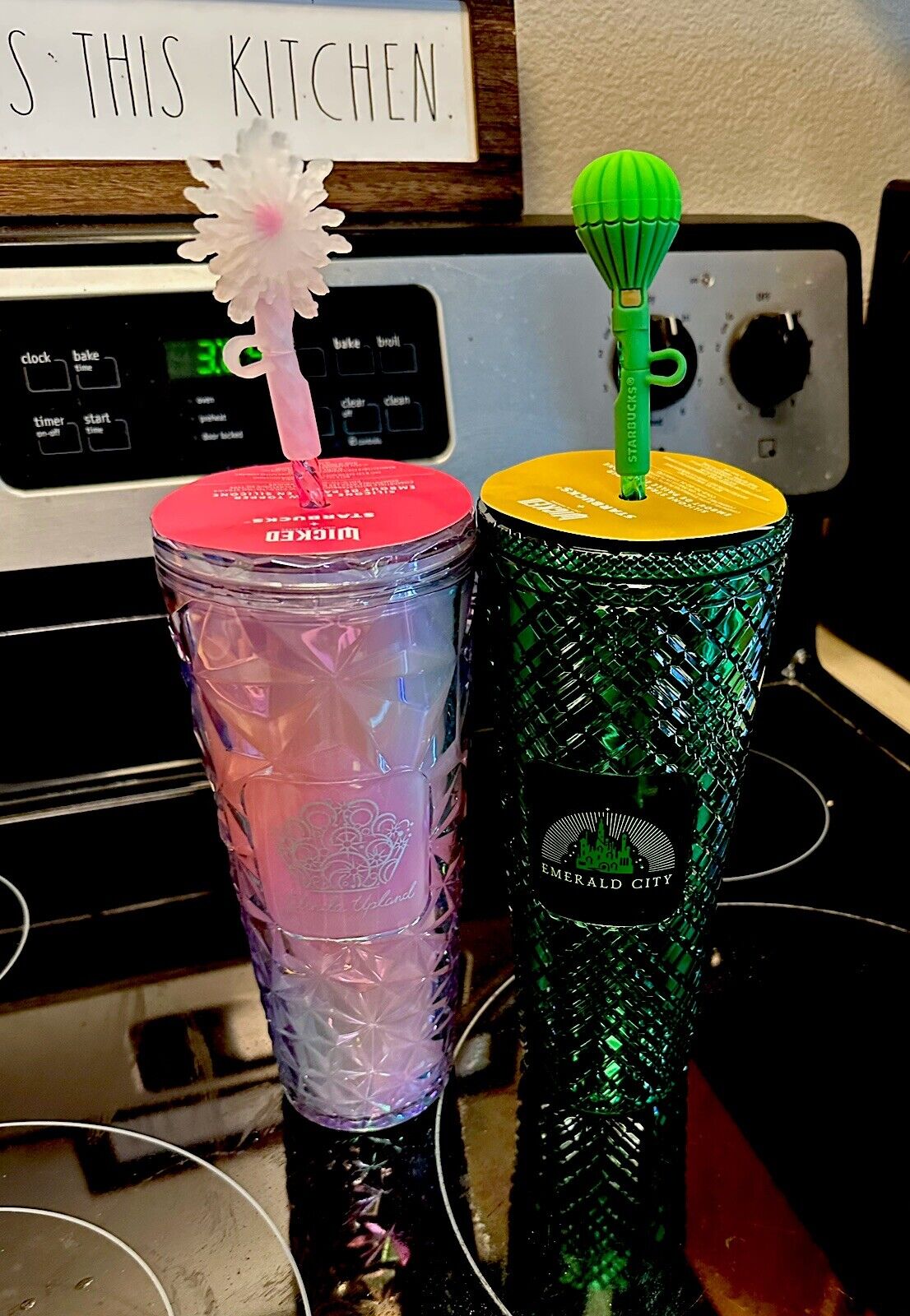 Starbucks X Wicked Glinda And Starbucks Emerald City 24 Oz Cups - Sold on eBay December 11th, 2024 for $100.00