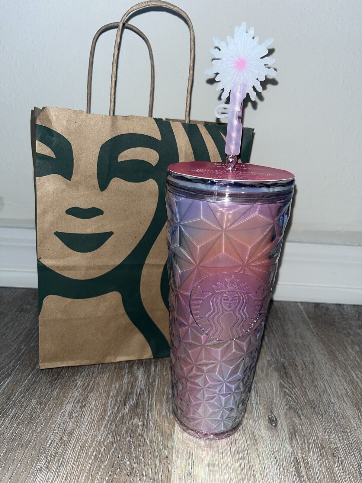 STARBUCKS WICKED "GLINDA'S COLLECTION" PRISM TUMBLER WAND STRAW TOPPER 24OZ NEW. - Sold on eBay December 27th, 2024 for $81.00 (10 bids) 