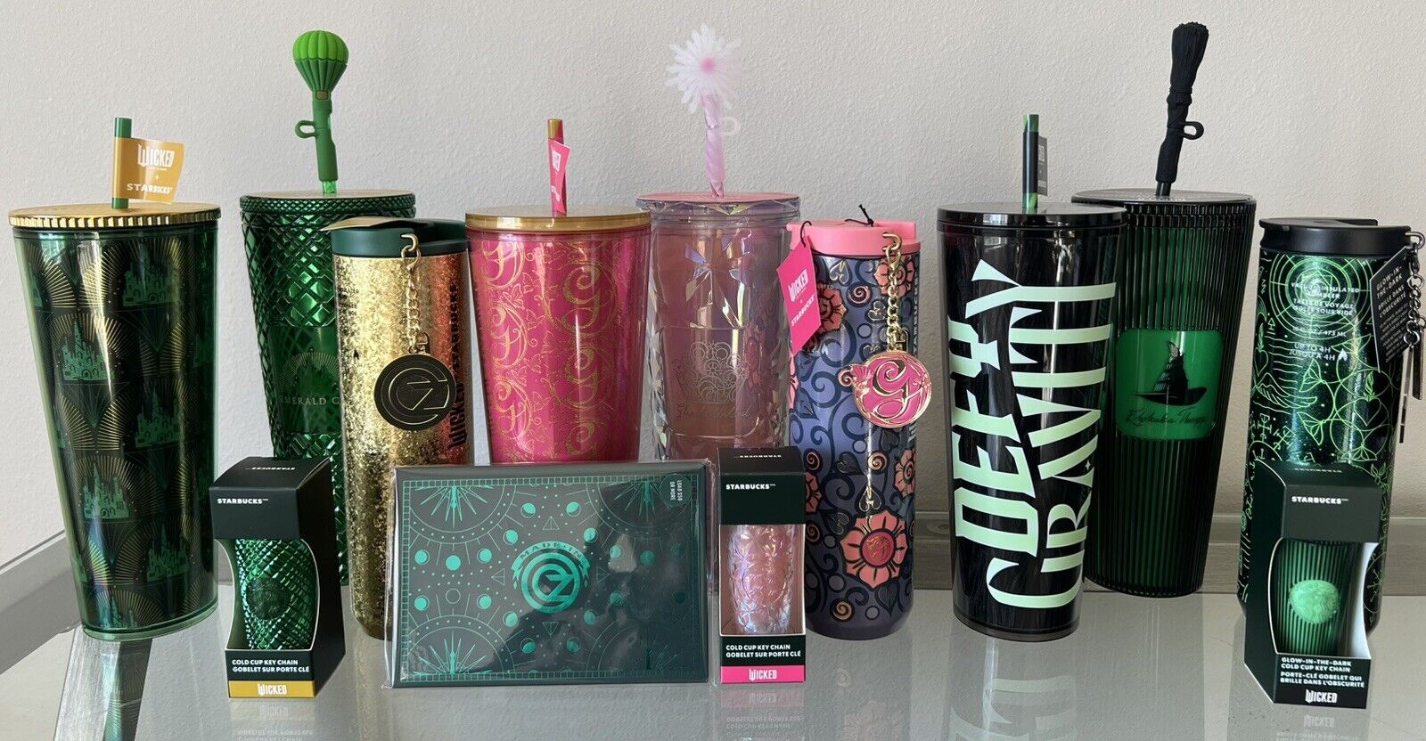 STARBUCKS WICKED TUMBLERS, COLD CUPS and KEY CHAINS- COMPLETE SET - Sold on eBay December 29th, 2024 for $162.50 (36 bids) 
